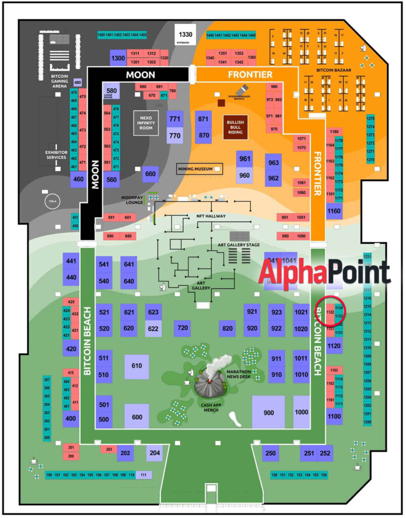 AlphaPoint - BItcoin 2022 - Miami - Floorplan